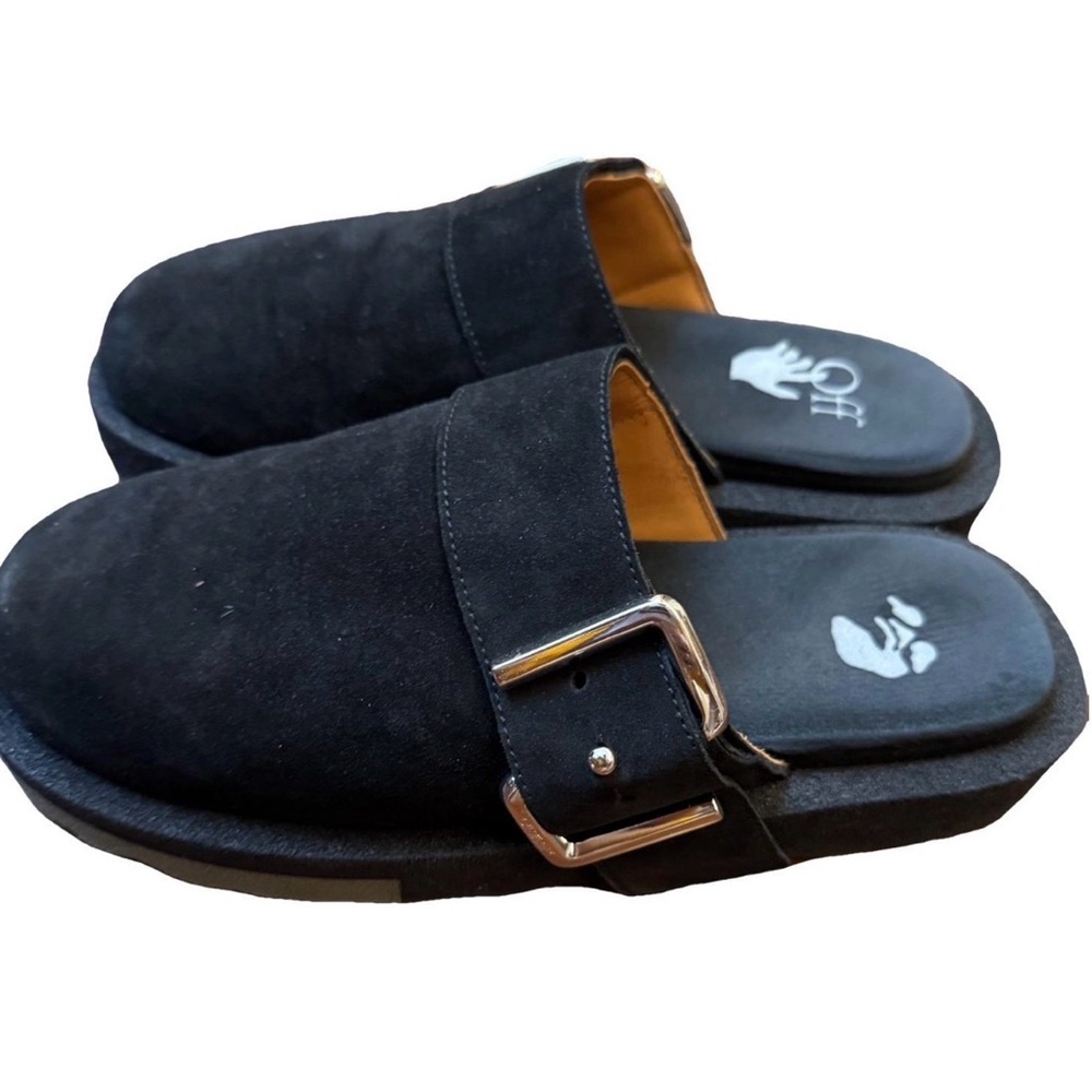 Off-White Suede Spongesole Clogs (10)